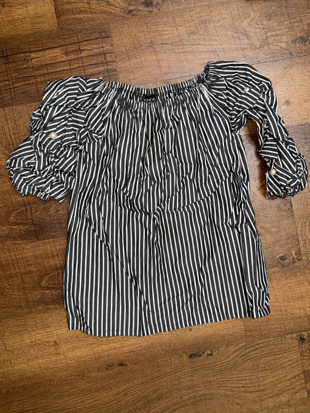 Coco Bianco Black & White Striped Top